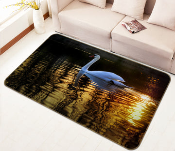 3D Lake Water Swan 82157 Animal Non Slip Rug Mat