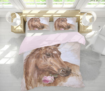 3D Rose Horse 030 Debi Coules Bedding Bed Pillowcases Quilt Quiet Covers AJ Creativity Home 