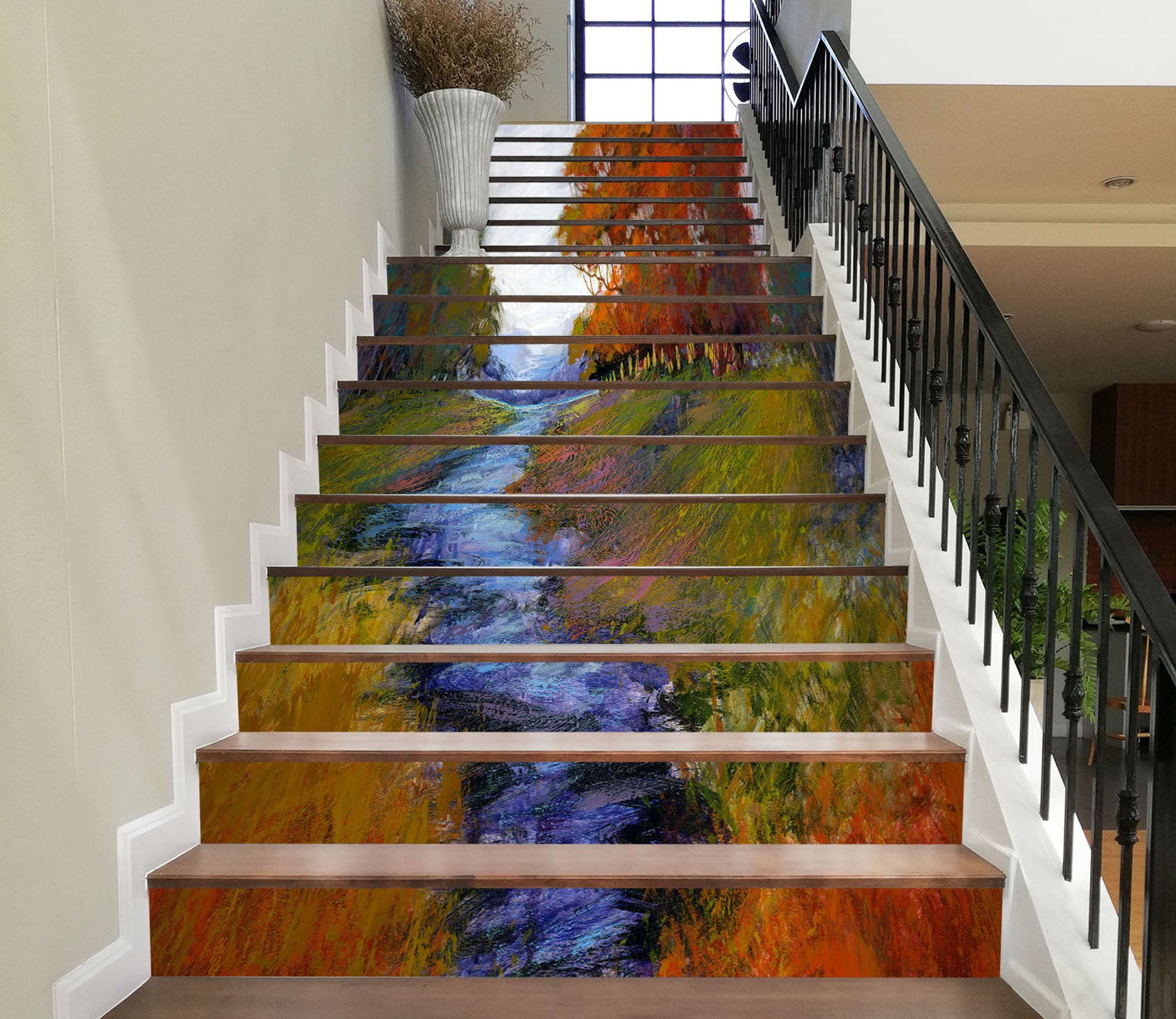 3D River Meadow Trees 104223 Michael Tienhaara Stair Risers