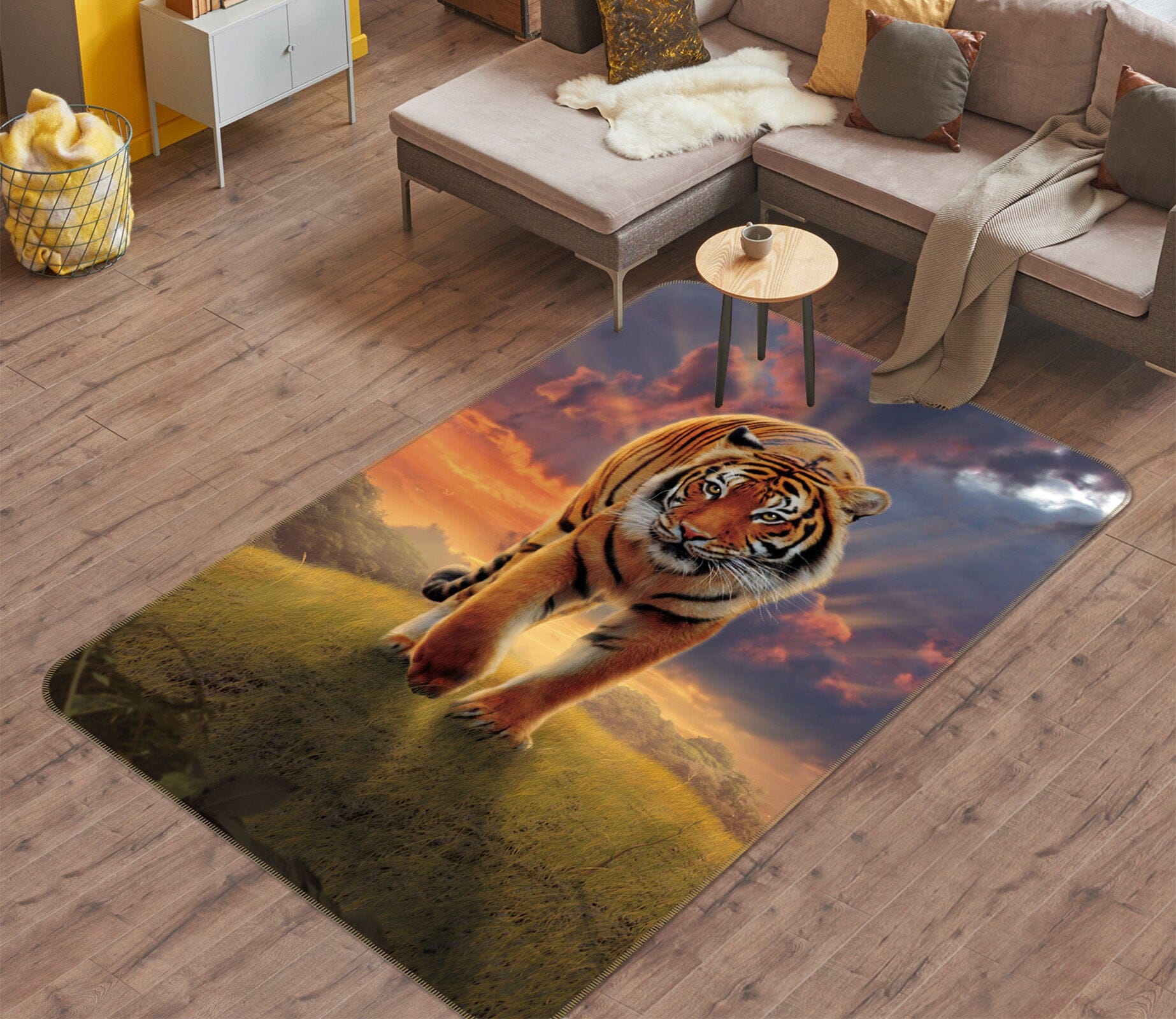 3D Rising Tiger 1061 Vincent Hie Rug Non Slip Rug Mat Mat AJ Creativity Home 