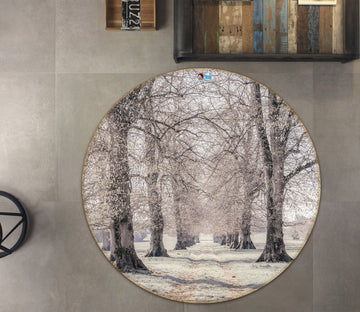 3D Winter Branches 7400 Assaf Frank Rug Round Non Slip Rug Mat