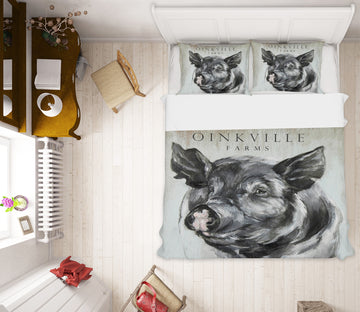 3D Farm Pig 2034 Debi Coules Bedding Bed Pillowcases Quilt