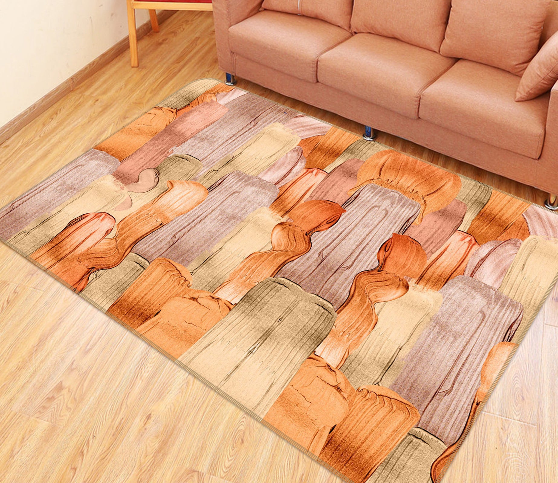 3D Golden Paint 055 Uta Naumann Rug Non Slip Rug Mat