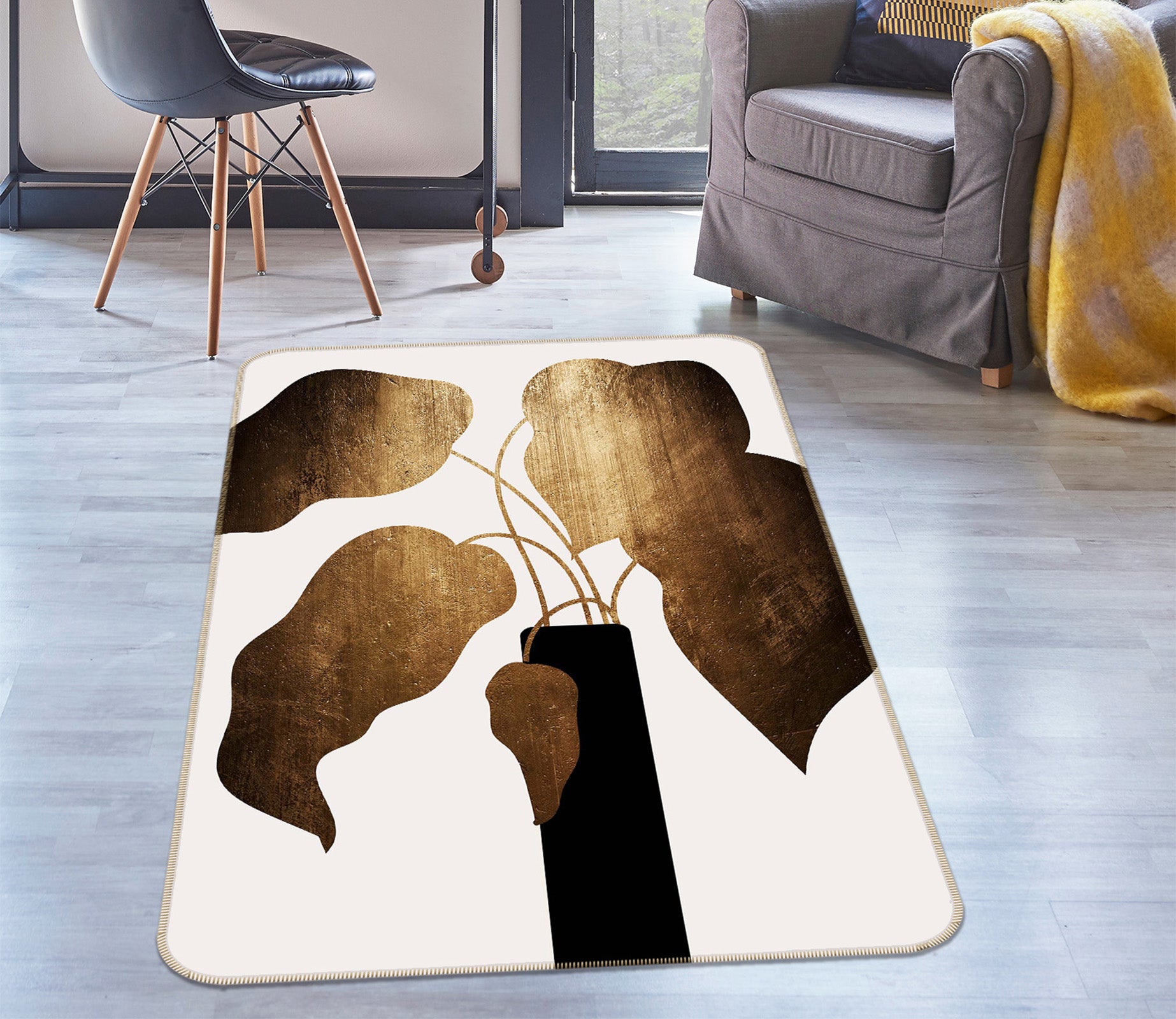 3D Abstract Bouquet 1002 Boris Draschoff Rug Non Slip Rug Mat