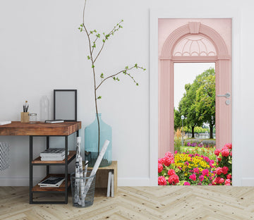 3D Flower Bush 22153 Door Mural