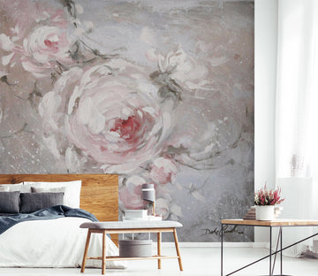 3D Flower Light Pink 3152 Debi Coules Wall Mural Wall Murals