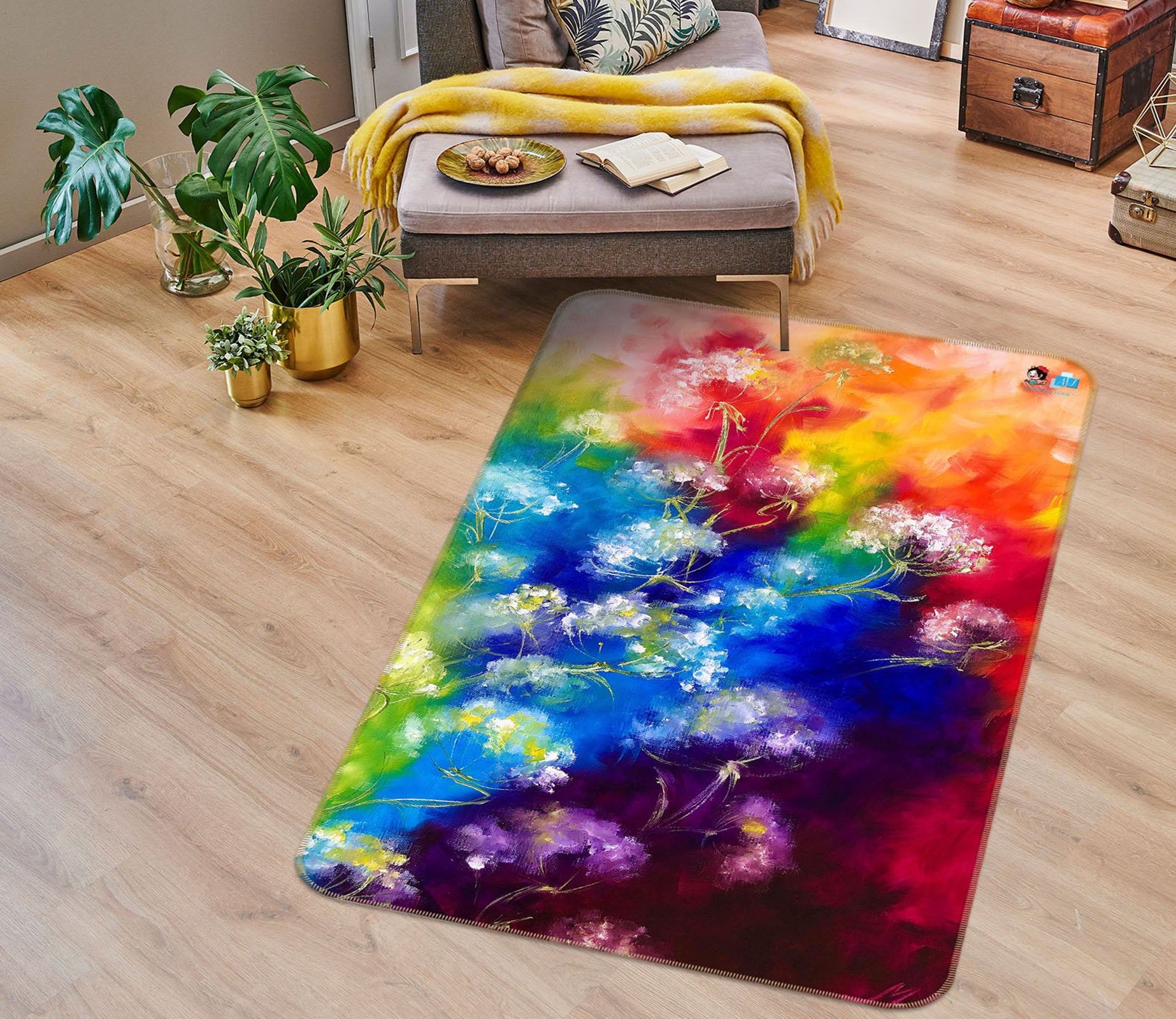 3D Color Painting 1307 Skromova Marina Rug Non Slip Rug Mat