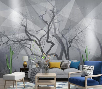 3D Black Dead Tree WC1772 Wall Murals