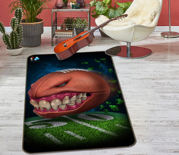 3D Teeth Ball 4118 Tom Wood Rug Non Slip Rug Mat