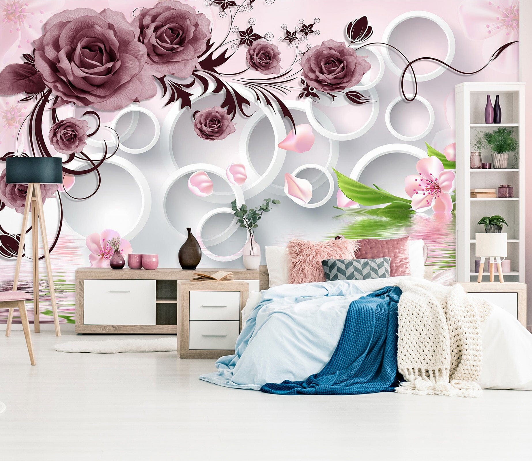 3D Circle Rose 1681 Wall Murals Wallpaper AJ Wallpaper 2 