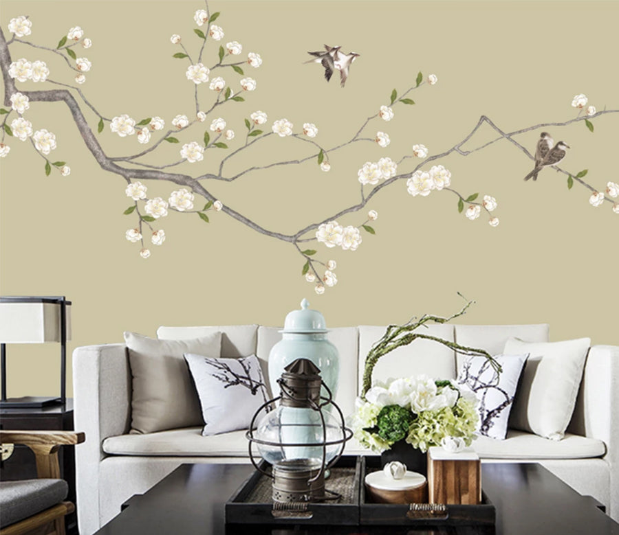 3D Swallow Flower WC1011 Wall Murals