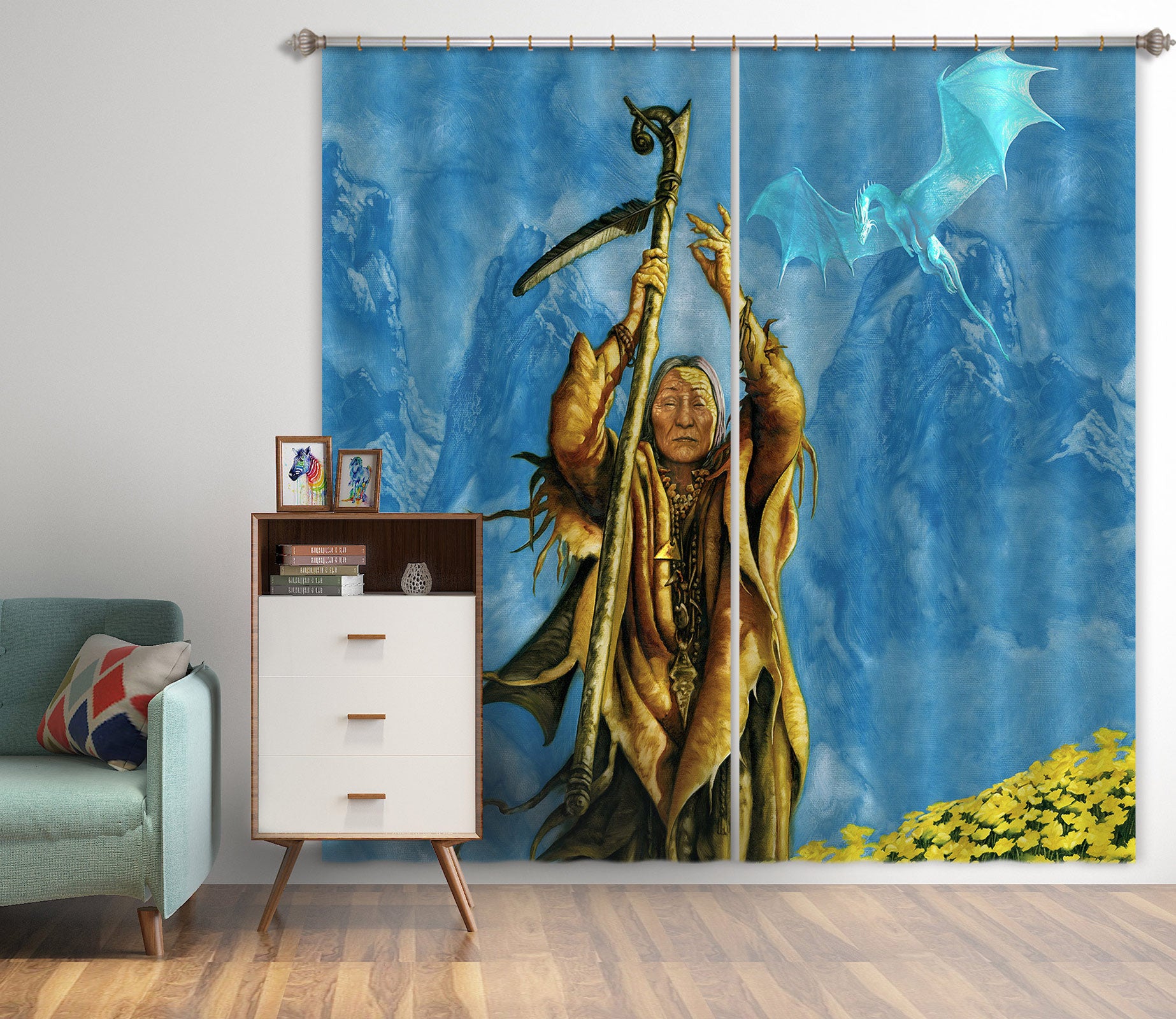 3D Flower Bush Elder Scepter 7215 Ciruelo Curtain Curtains Drapes