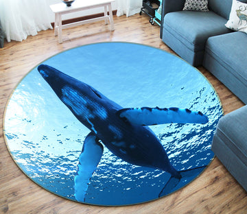 3D Whale 38056 Animal Round Non Slip Rug Mat