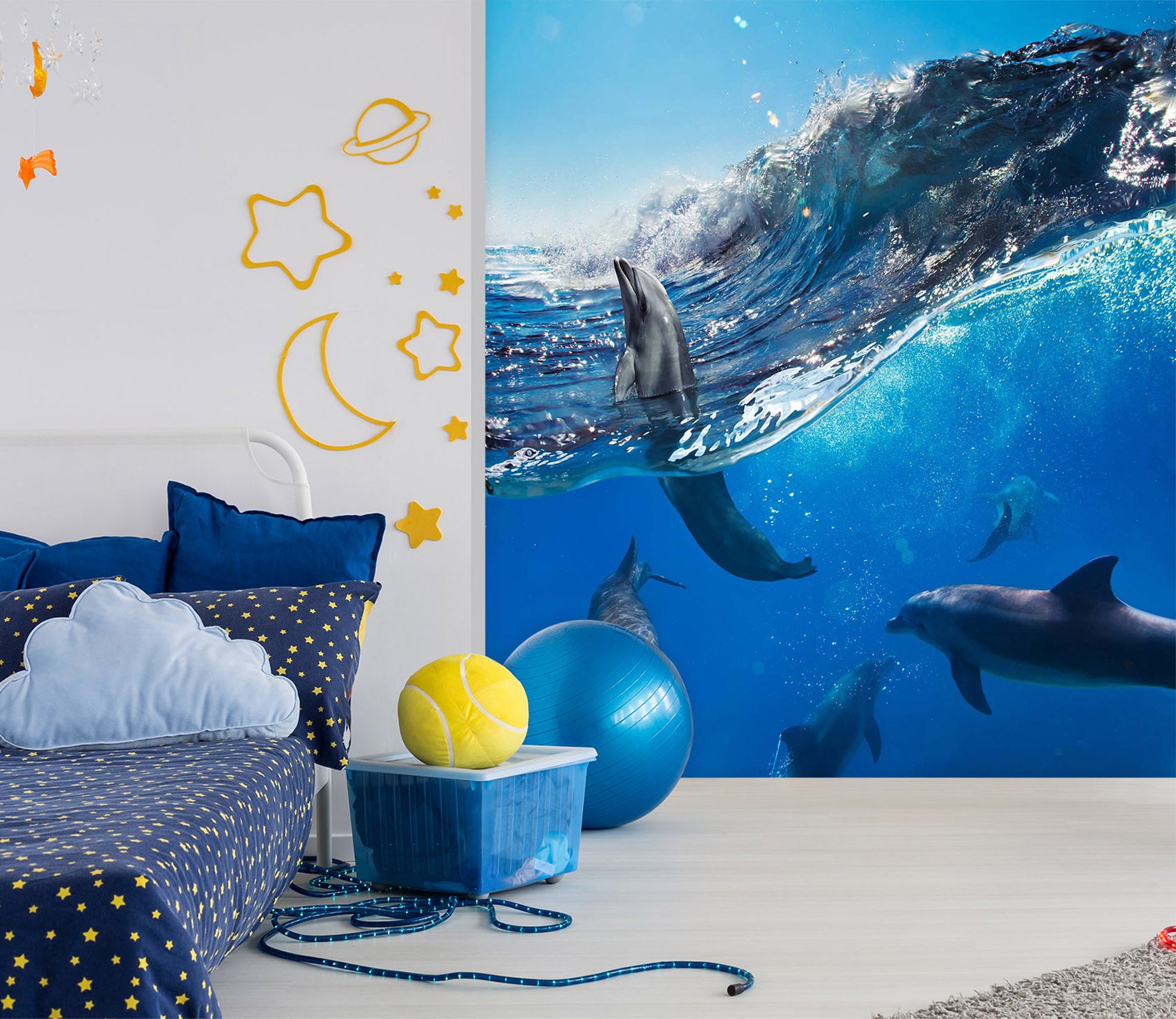 3D Deep Sea Dolphin 2004 Wall Murals