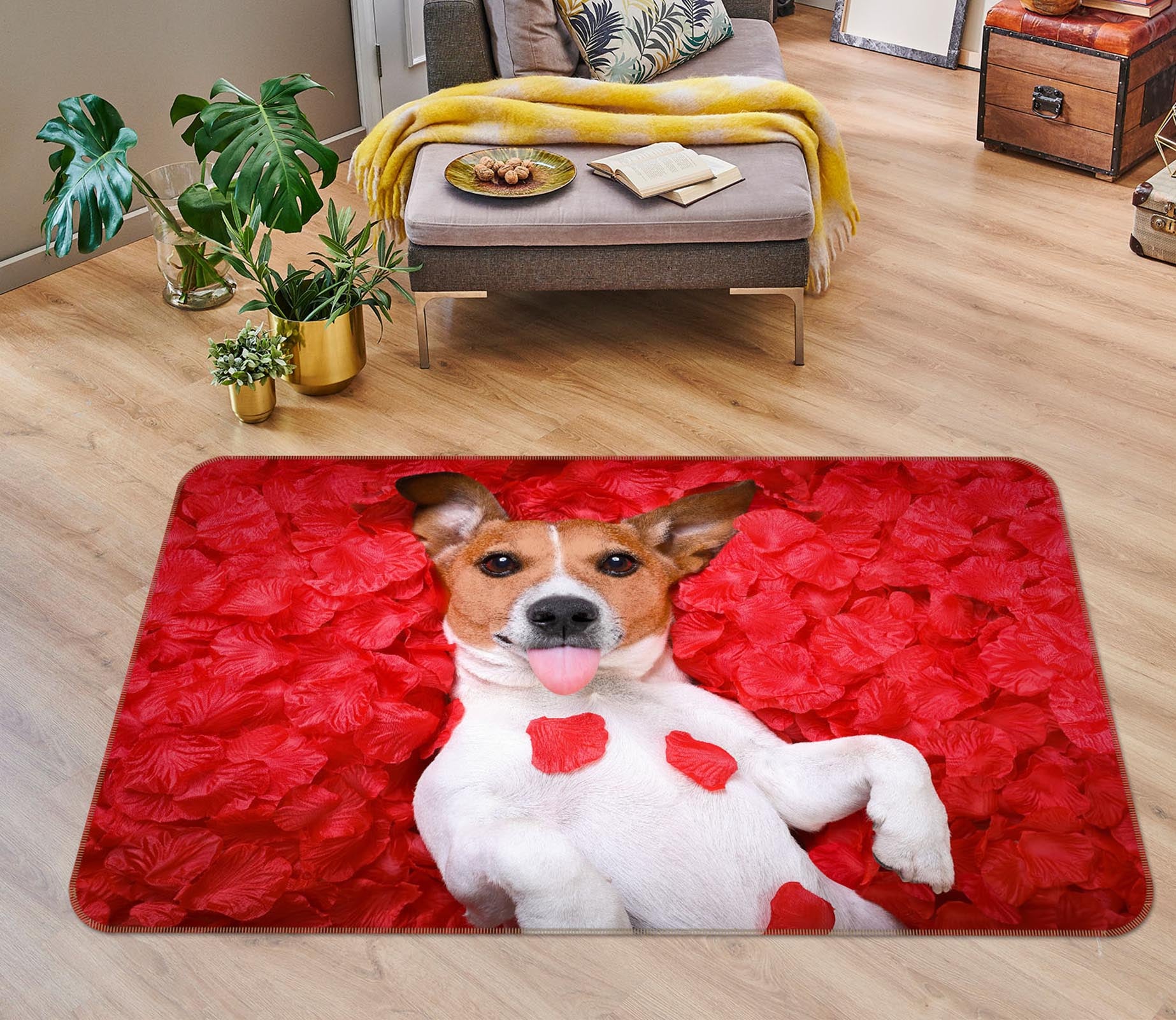 3D Petal Dog 69027 Animal Non Slip Rug Mat