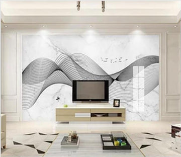 3D Black Wave 611 Wall Murals Wallpaper AJ Wallpaper 2 