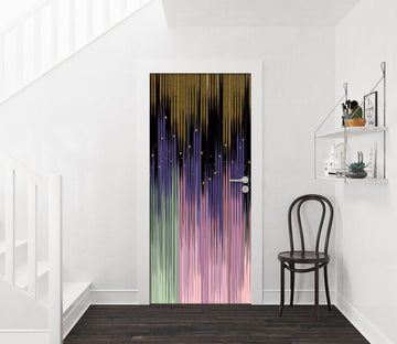 3D Colorful Strips 21207 Door Mural