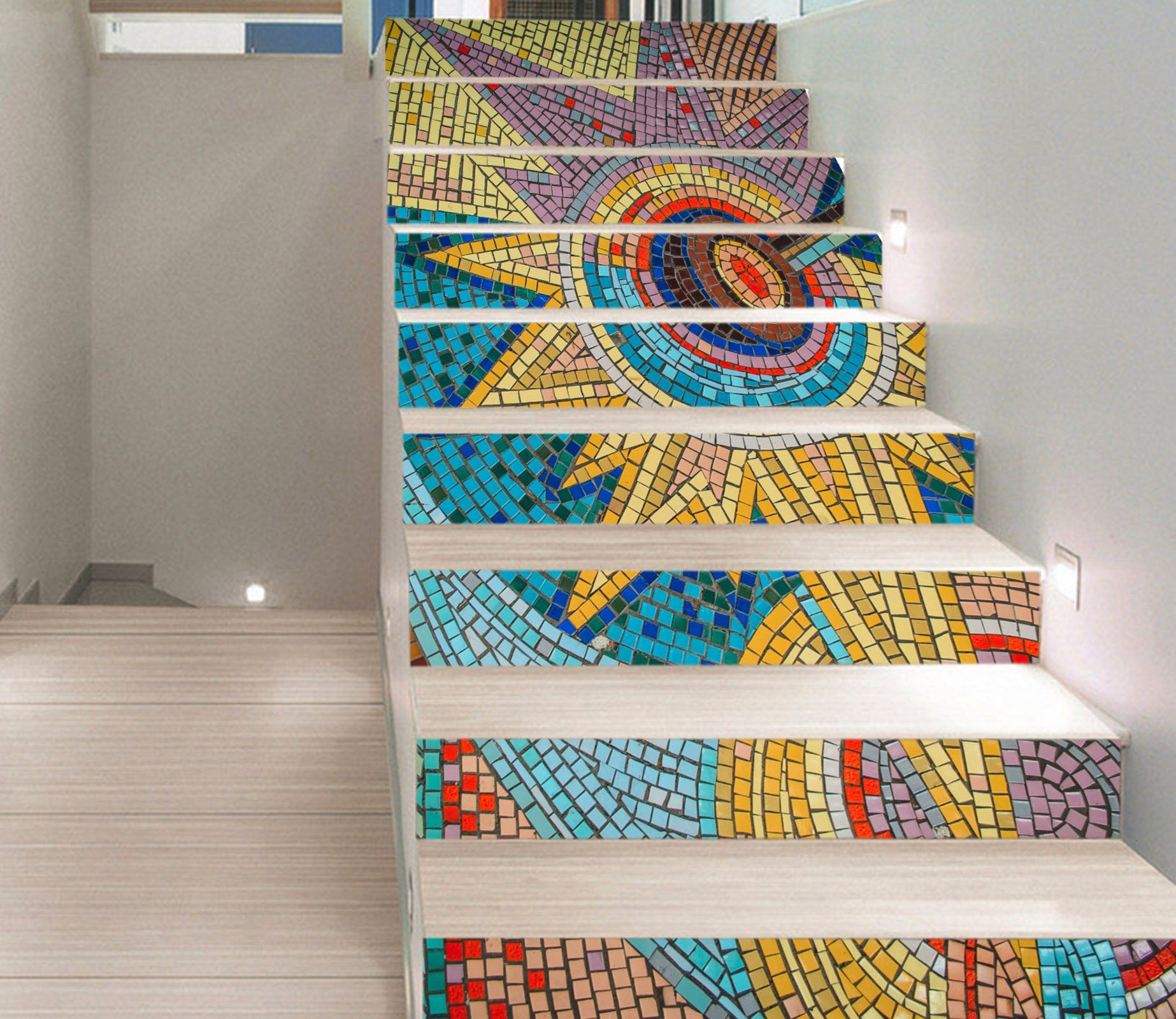 3D Mosaic Pattern 372 Stair Risers Wallpaper AJ Wallpaper 