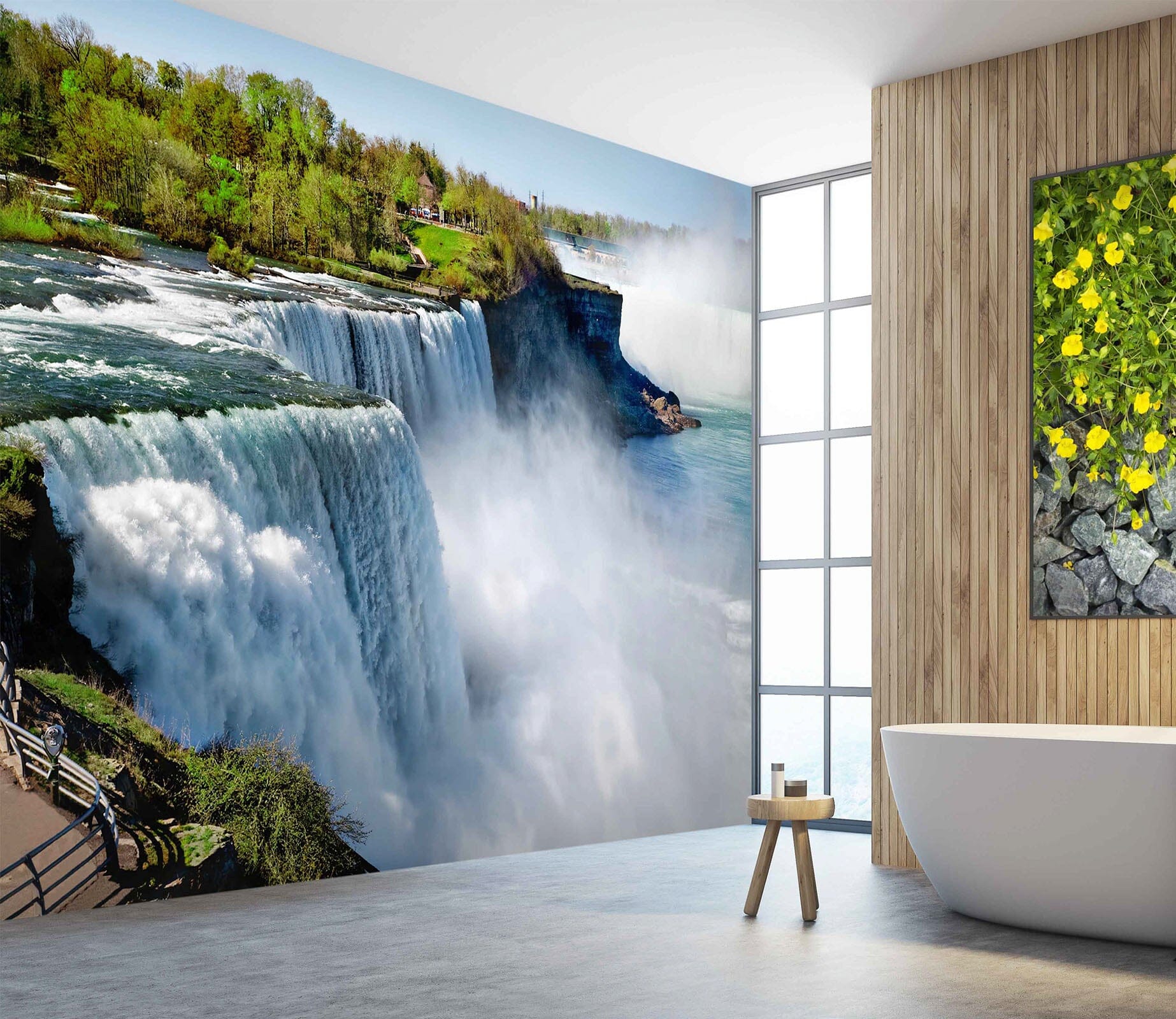 3D White Waterfall Nature 52 Wall Murals Wallpaper AJ Wallpaper 2 