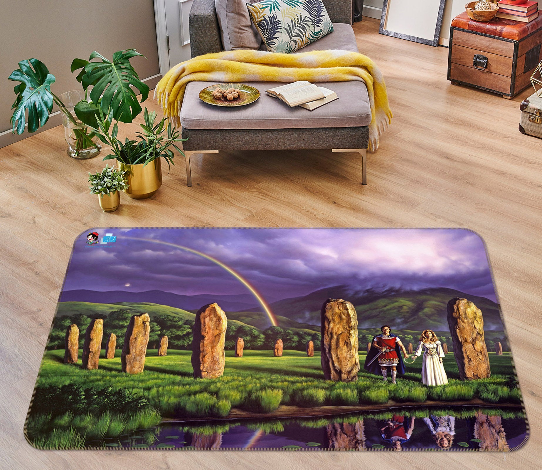 3D Stones Of Years 85082 Jerry LoFaro Rug Non Slip Rug Mat