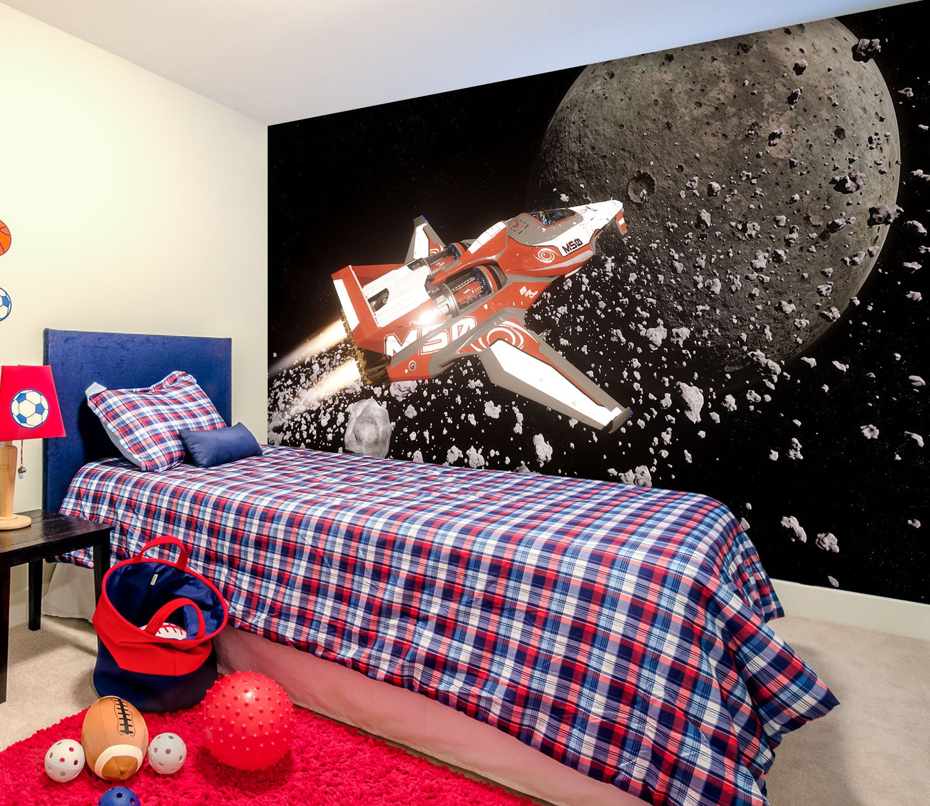 3D Spaceship Planet 208 Vehicle Wall Murals