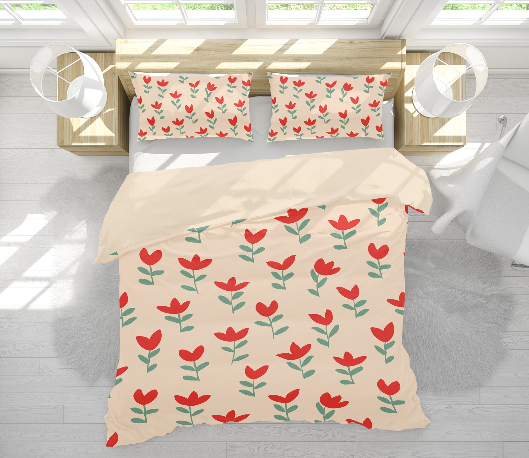 3D Cartoon Red Flower 109148 Kashmira Jayaprakash Bedding Bed Pillowcases Quilt