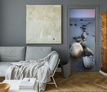 3D Purple Sky Stones 167 Door Mural