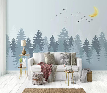 3D Forest Moon 744 Wall Murals Wallpaper AJ Wallpaper 2 