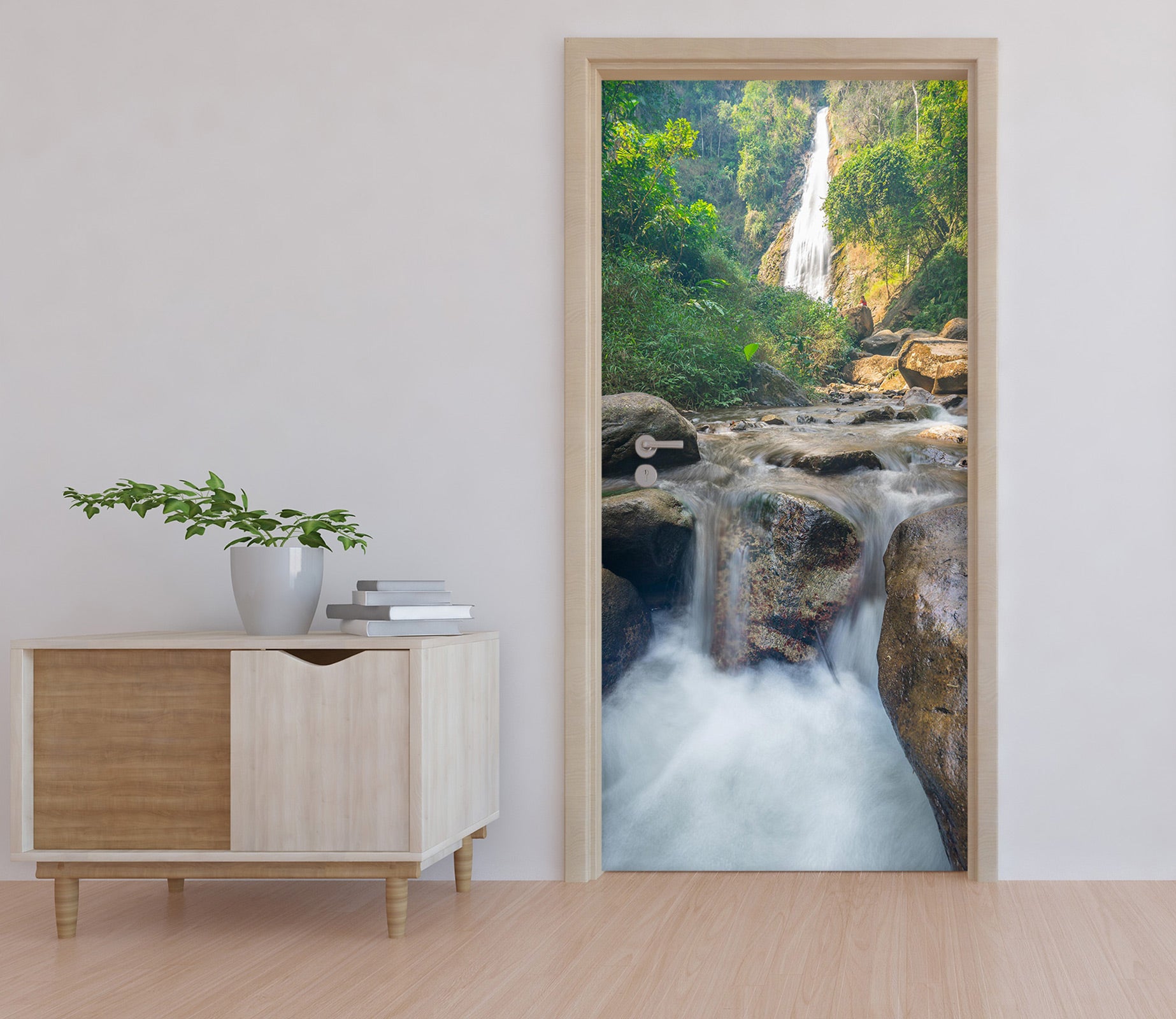 3D Waterfall Stream 23020 Door Mural