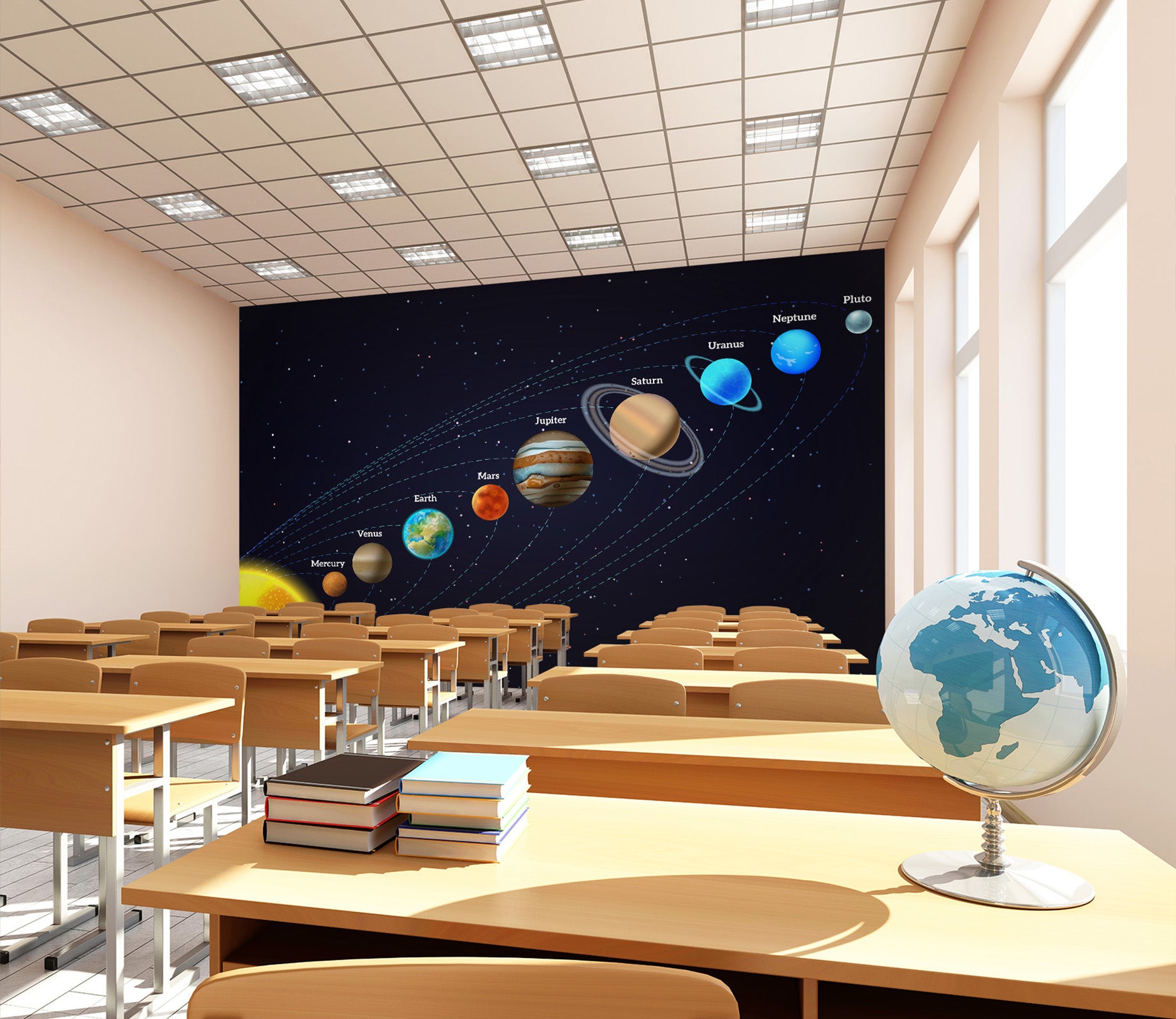 3D Space Planet 163 Wall Murals Wallpaper AJ Wallpaper 2 