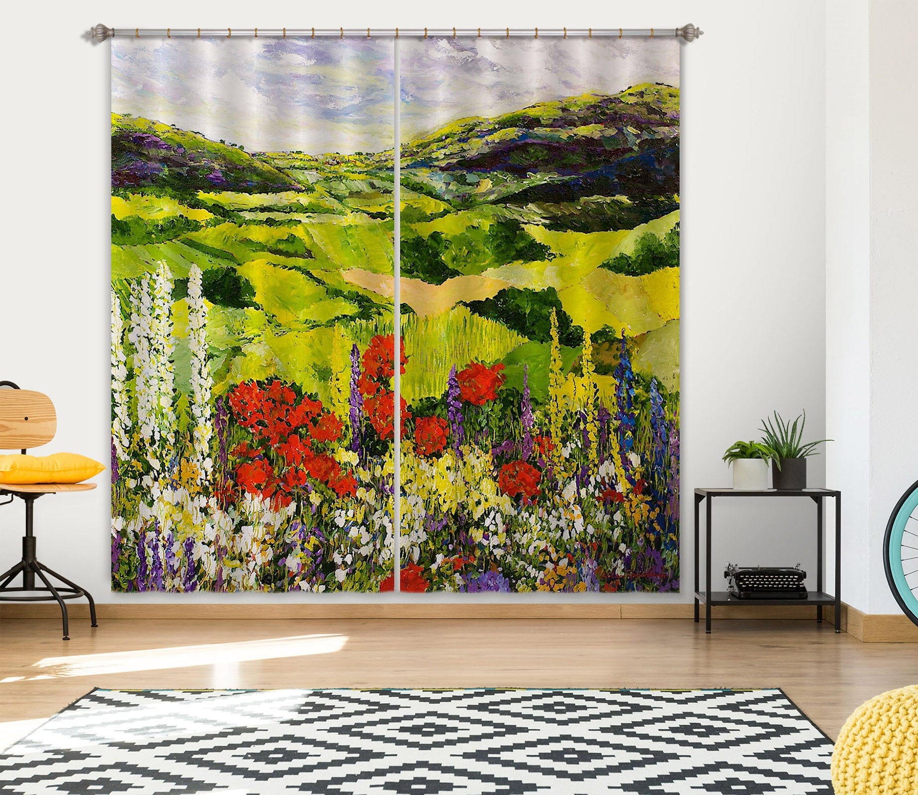 3D Cool Grass 170 Allan P. Friedlander Curtain Curtains Drapes Curtains AJ Creativity Home 