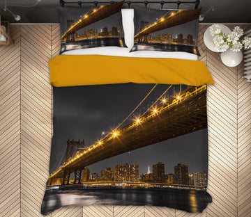 3D Night Bridge 1013 Assaf Frank Bedding Bed Pillowcases Quilt