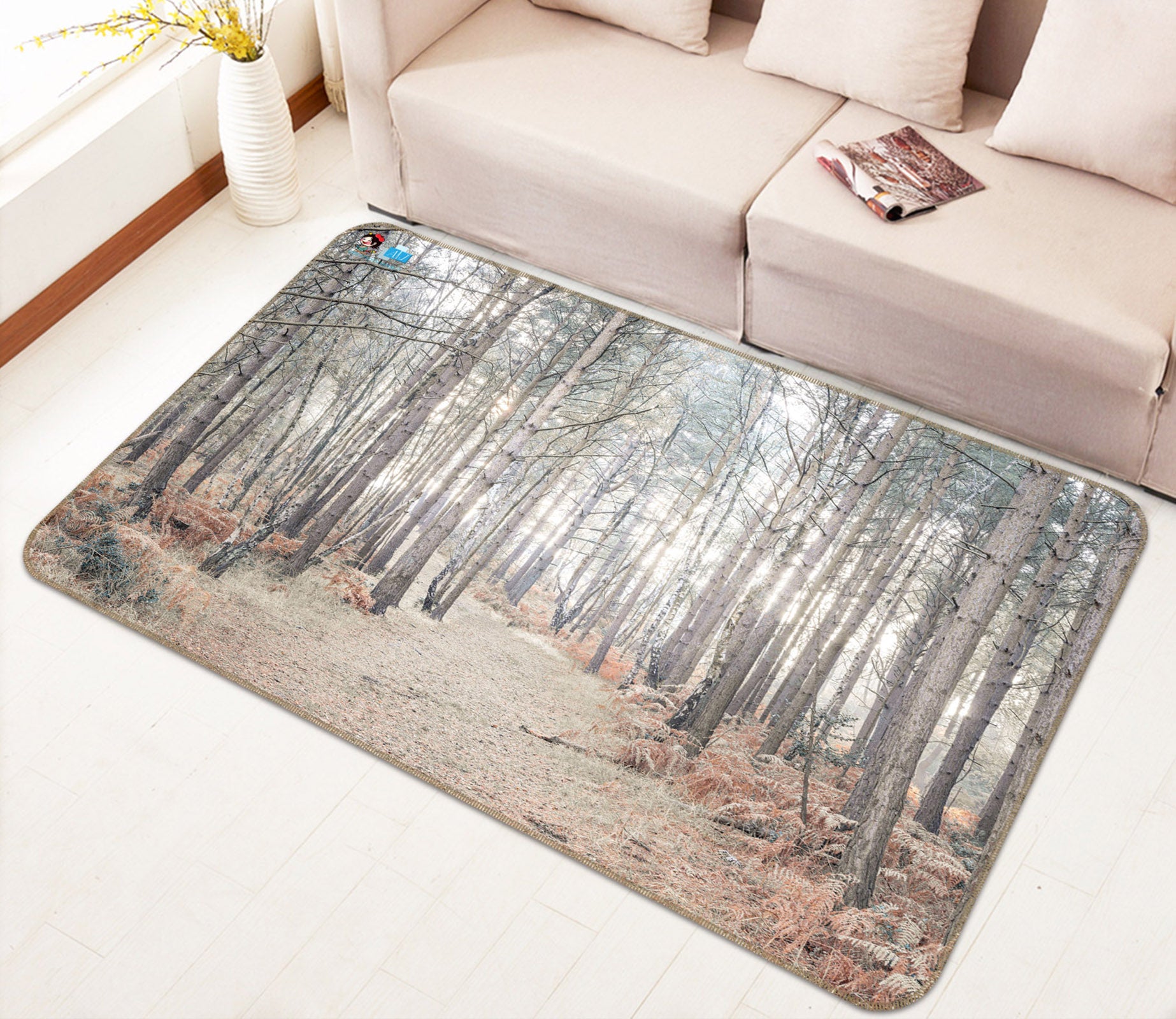 3D Tree Trunk 6793 Assaf Frank Rug Non Slip Rug Mat