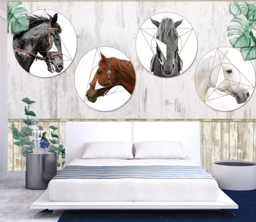 3D Horse Head WC771 Wall Murals