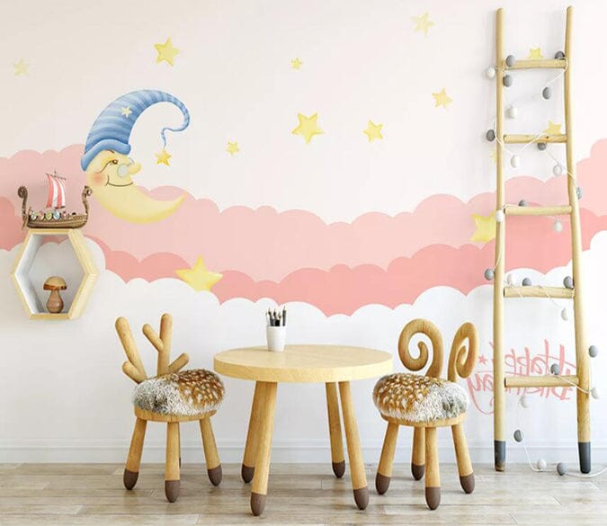 3D Pink Clouds 2434 Wall Murals Wallpaper AJ Wallpaper 2 