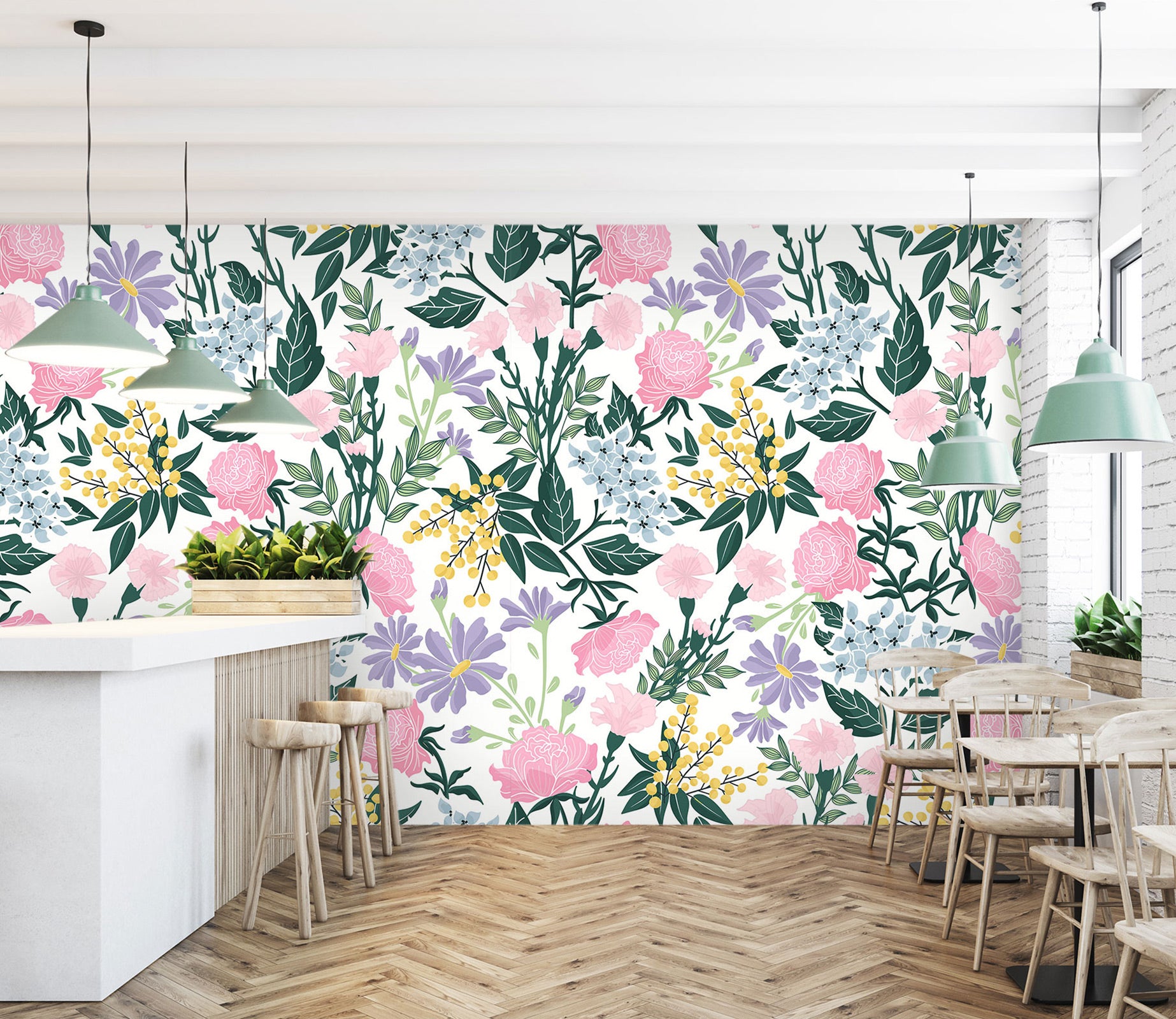 3D Colorful Flowers 12088 Kashmira Jayaprakash Wall Mural Wall Murals