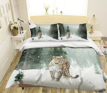 3D Forest Tiger 1935 Bed Pillowcases Quilt Quiet Covers AJ Creativity Home 