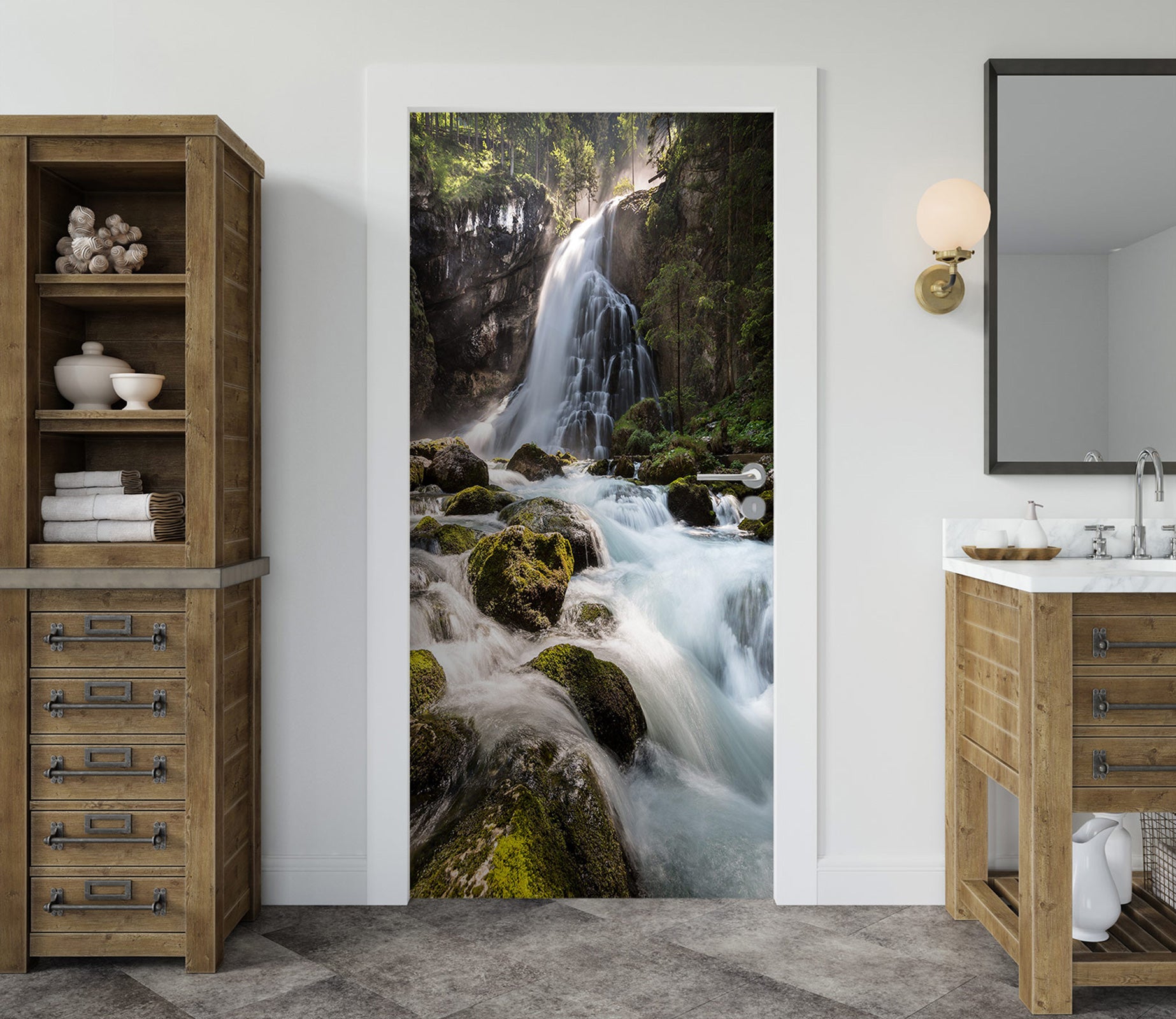 3D Waterfall 24106 Door Mural