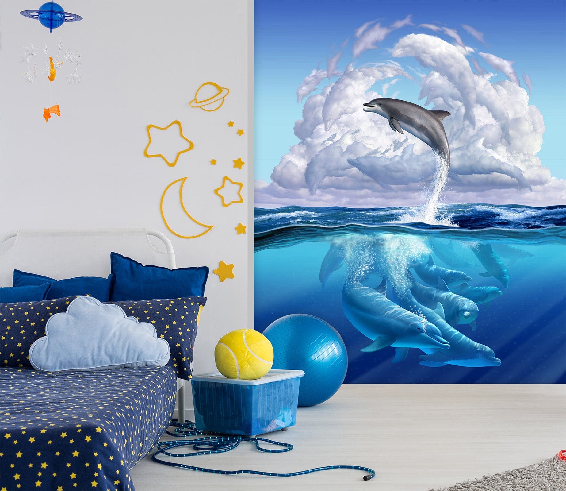 3D Dolphonic Symphony 1408 Jerry LoFaro Wall Mural Wall Murals Wallpaper AJ Wallpaper 2 