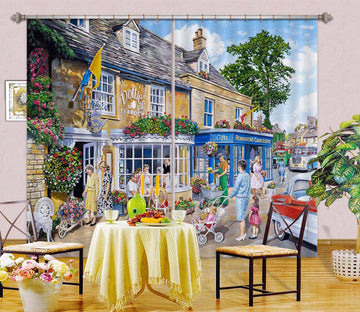 3D Dottie's Tea Room 061 Trevor Mitchell Curtain Curtains Drapes Curtains AJ Creativity Home 