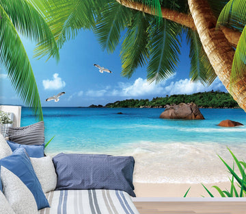 3D Coconut Palm Tree 1406 Wall Murals Wallpaper AJ Wallpaper 2 