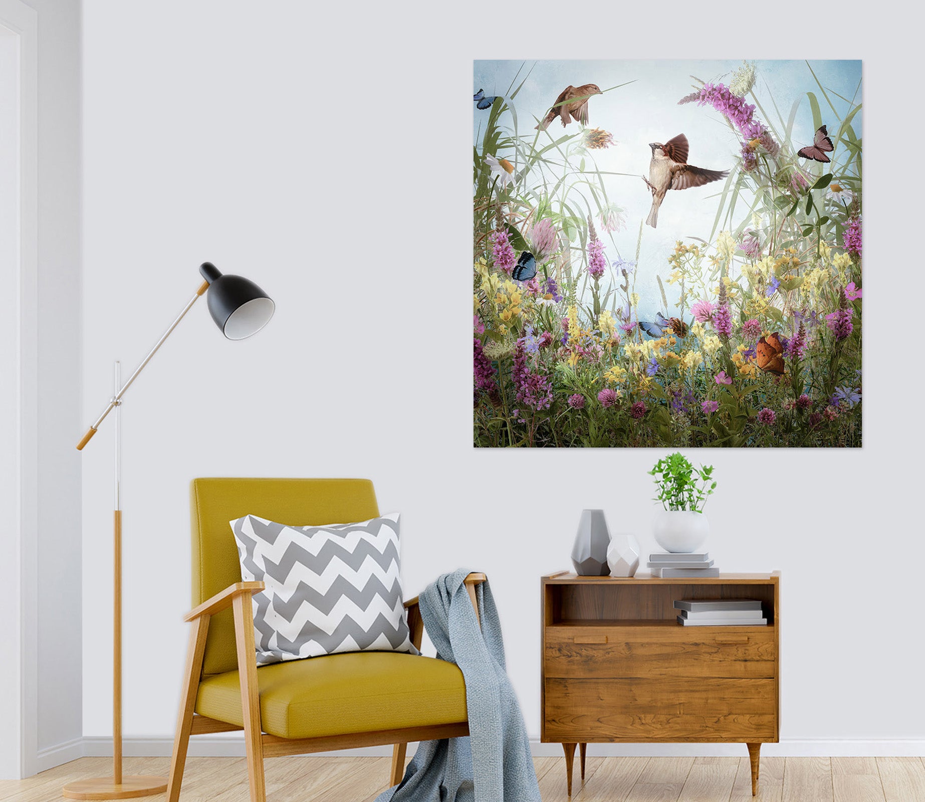 3D Wildflower Bird 4016 Beth Sheridan Wall Sticker