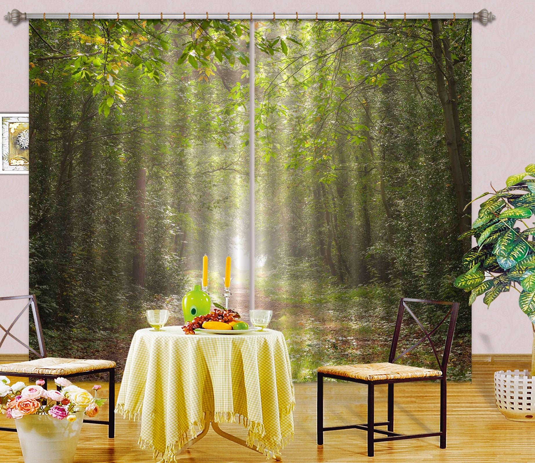 3D Sunshine Trees 6401 Assaf Frank Curtain Curtains Drapes