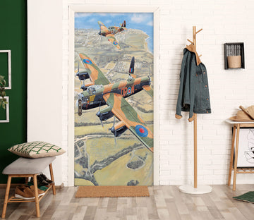 3D Camouflage Plane 10319 Trevor Mitchell Door Mural