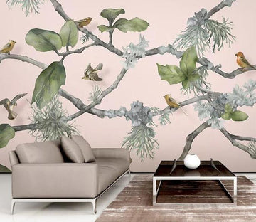 3D Branch Leaves 1297 Wall Murals Wallpaper AJ Wallpaper 2 