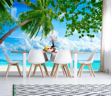 3D Seaside Coconut Tree 002 Wall Murals Wallpaper AJ Wallpaper 2 