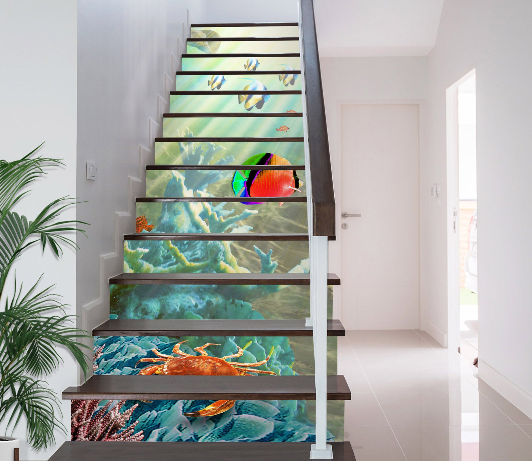 3D Crab Fish Under Sea 96193 Adrian Chesterman Stair Risers