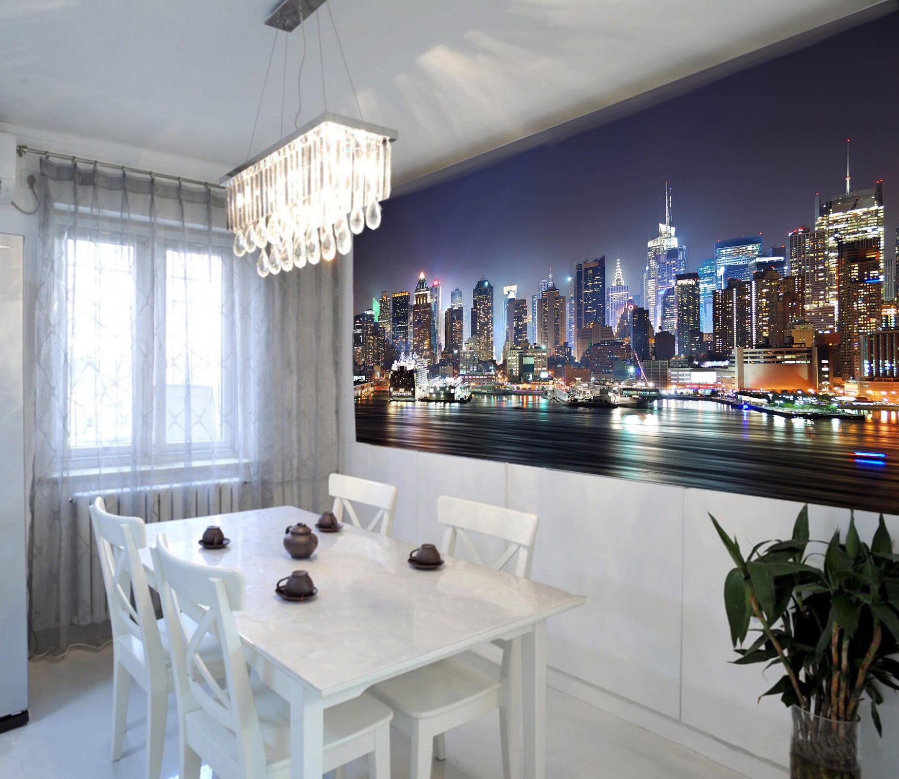 3D New York Night View 024 Wall Murals Wallpaper AJ Wallpaper 2 