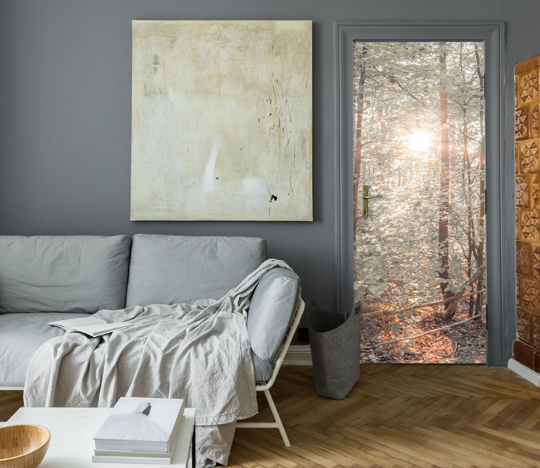 3D Sunshine Trees 5079 Assaf Frank Door Mural