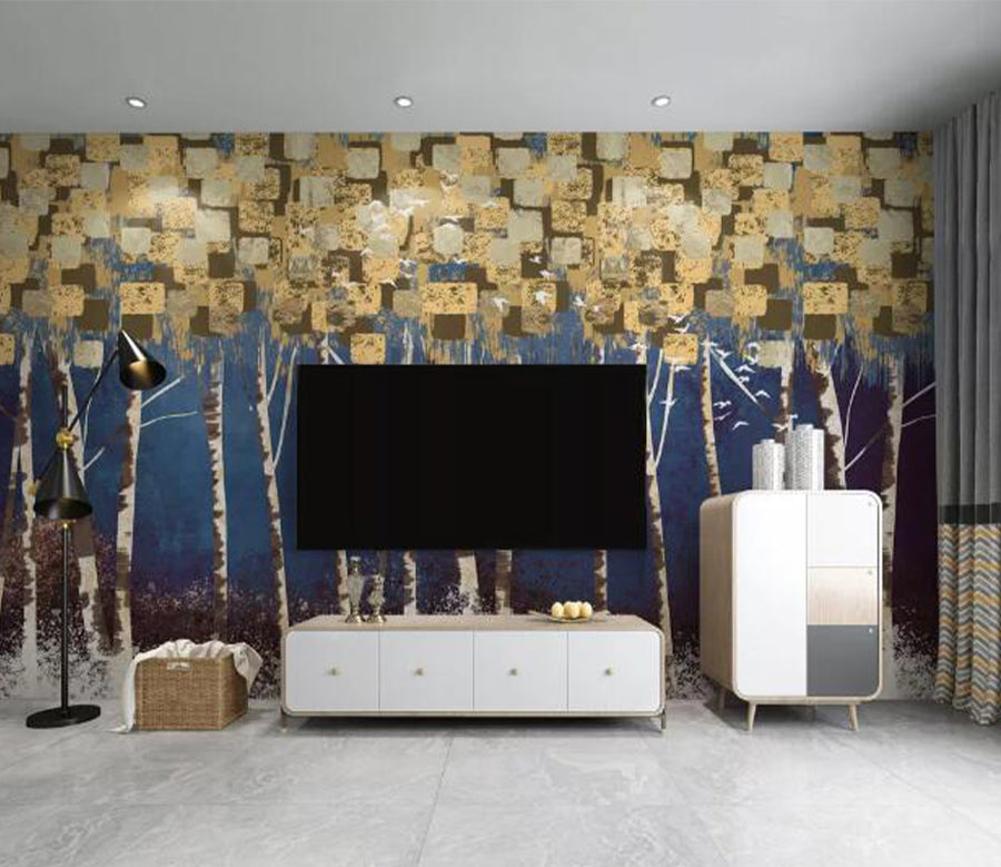 3D Forest Trees WC2749 Wall Murals